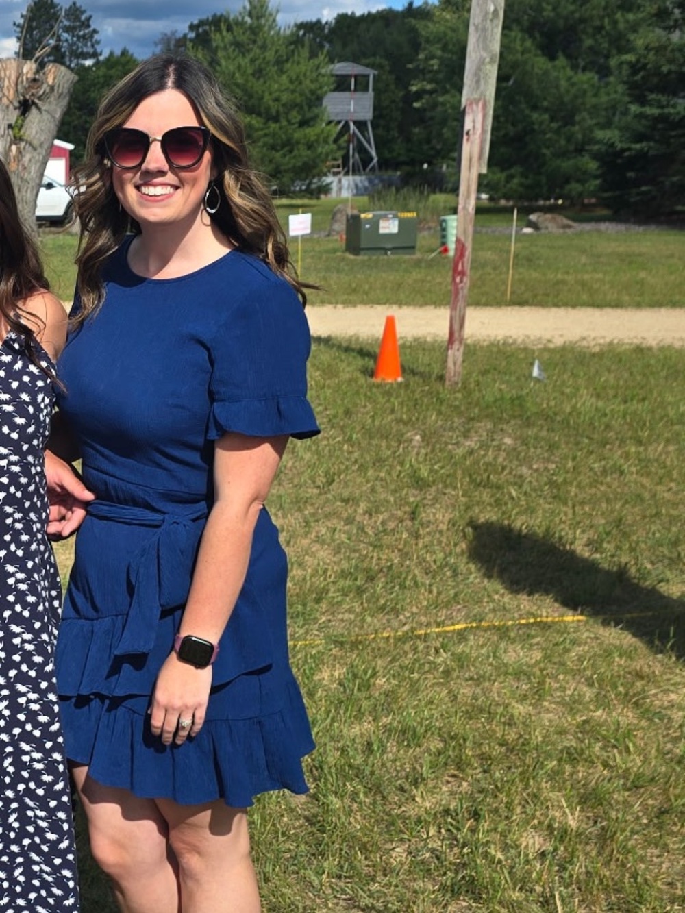 Banana Republic dark blue ruffle dress size 6